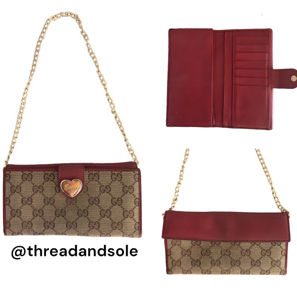 Gucci Monogram Heart Wallet